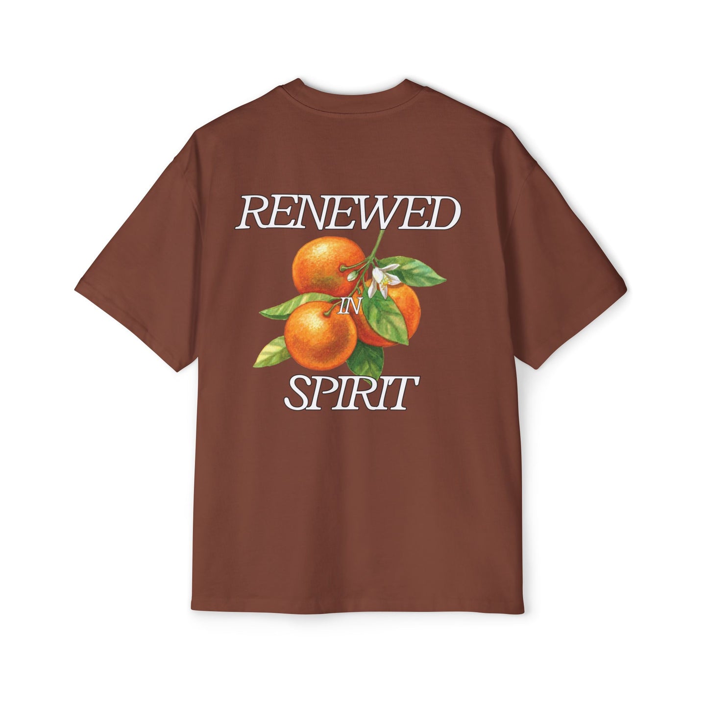 JESUS LEADS US TO NEW LIFE Men's Heavy Oversized Cotton T-Shirt