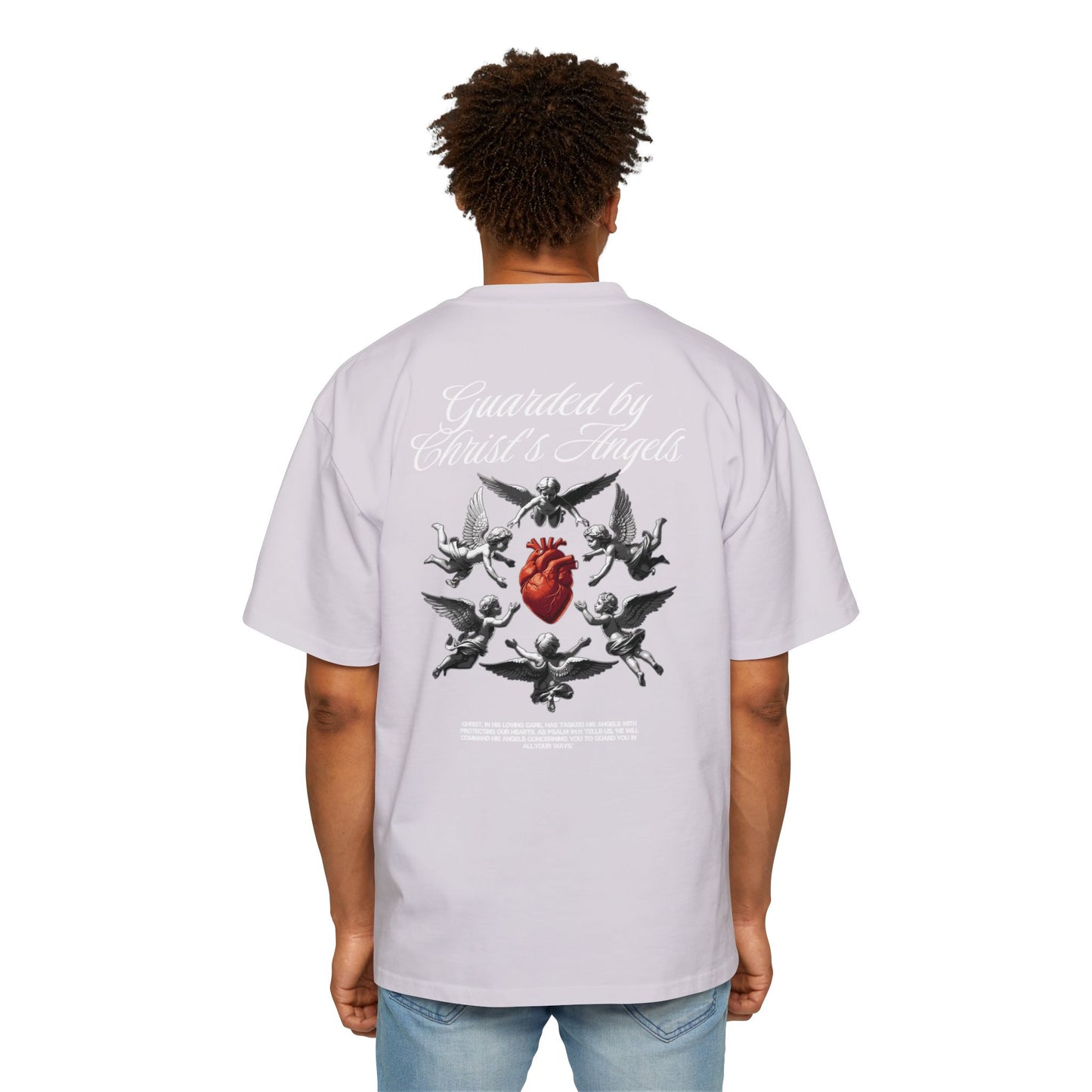 Christ's Embrace Men's Heavy Oversized Cotton T-Shirt