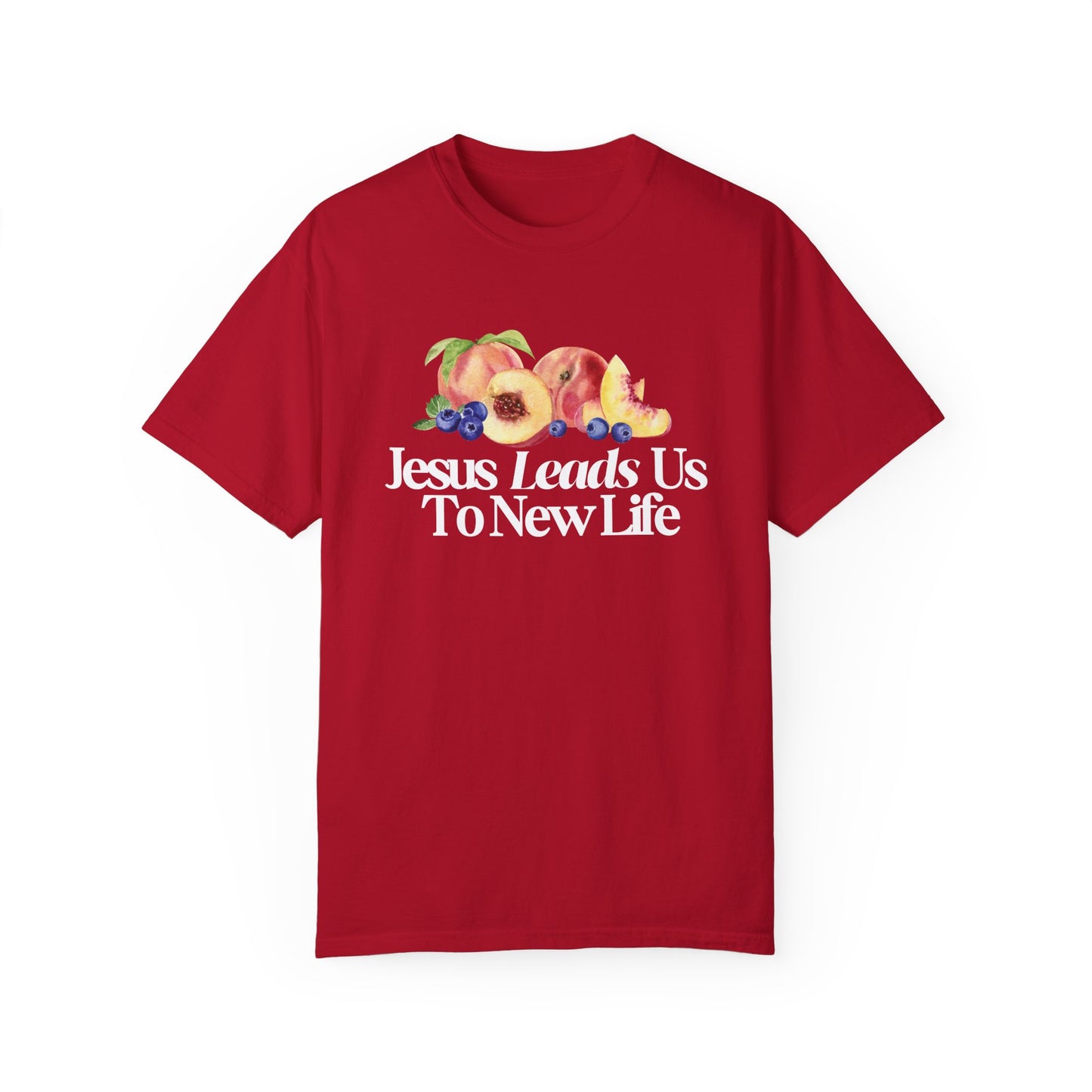 JESUS LEADS US TO NEW LIFE Women's Ring Spun Cotton T-Shirt