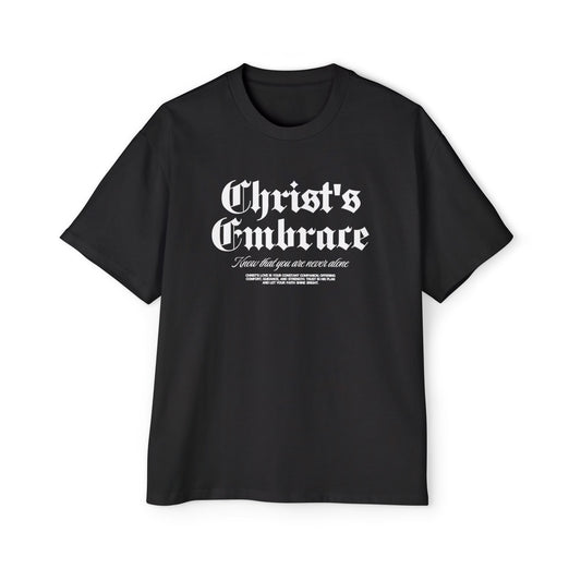 Christ's Embrace Men's Heavy Oversized Cotton T-Shirt - Faith, Can Apparel