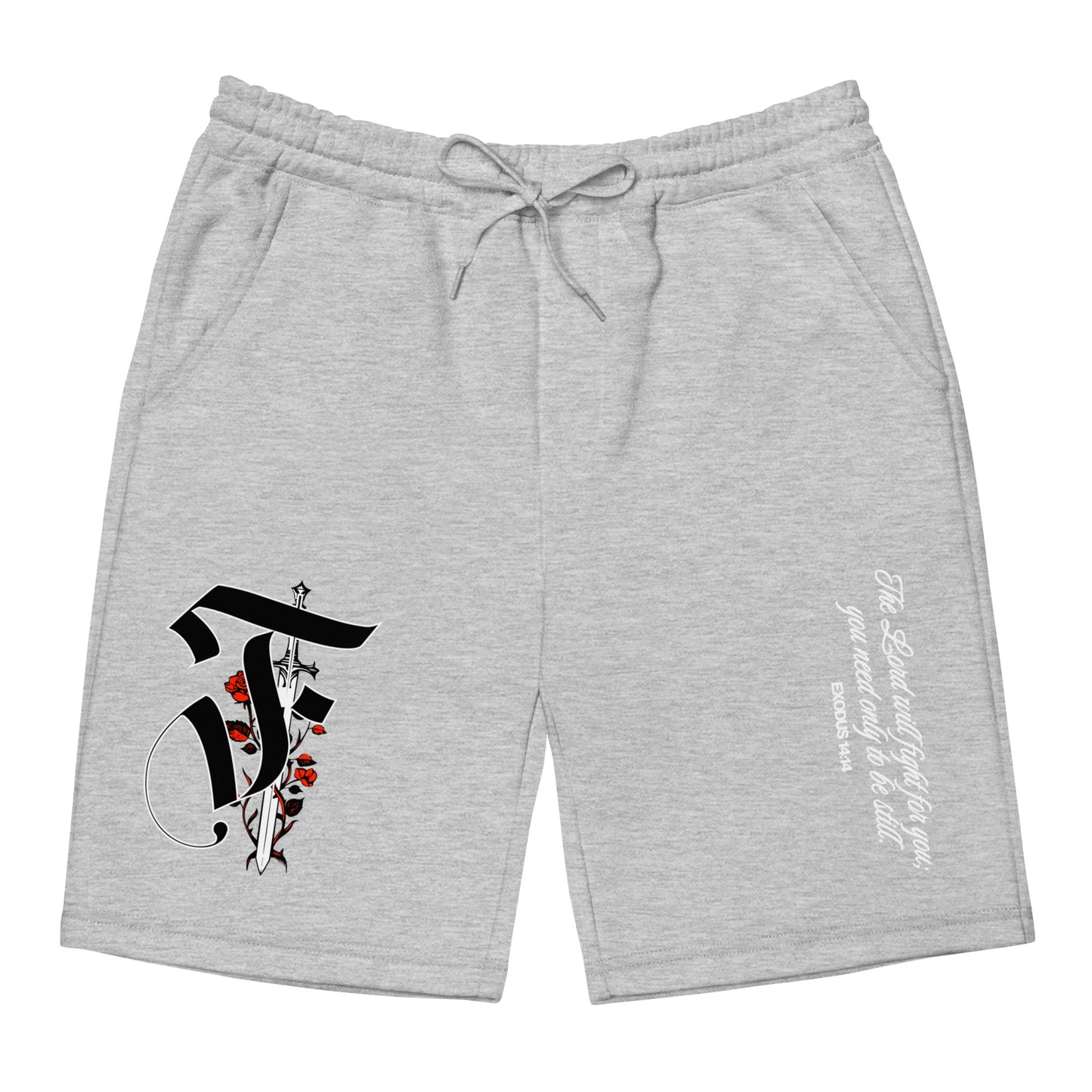 Exodus 14:14 Unisex Ring-Spun Cotton Relaxed Fleece Shorts