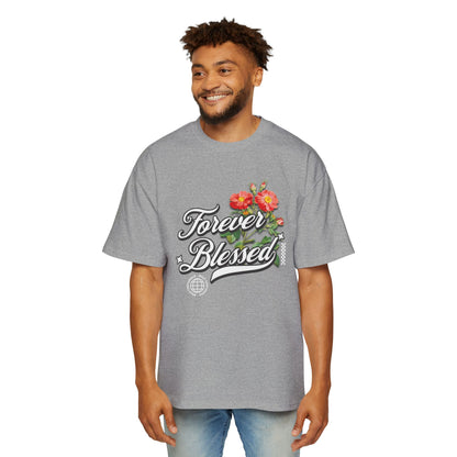 FOREVER BLESSED Men's Heavy Oversized Cotton Tee