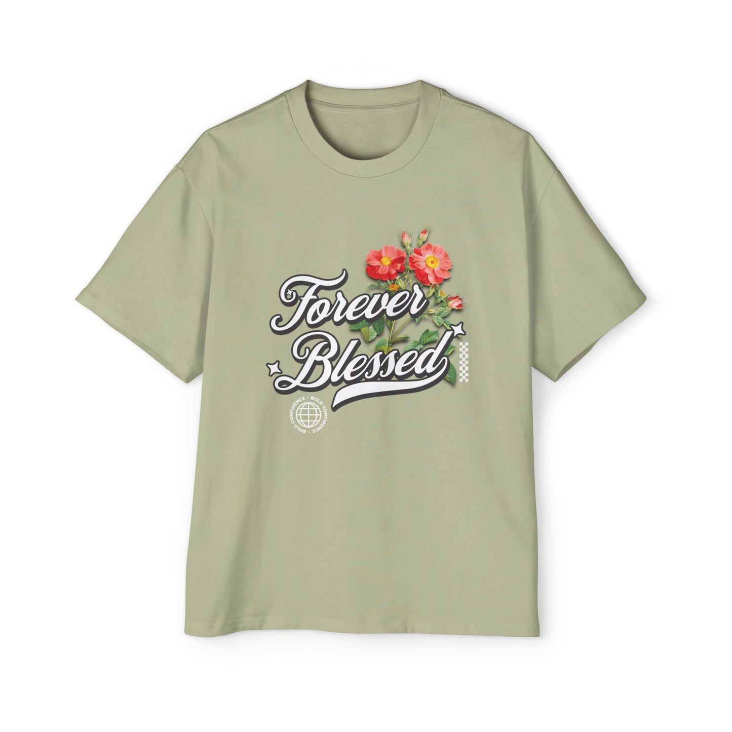 FOREVER BLESSED Men's Heavy Oversized Cotton Tee