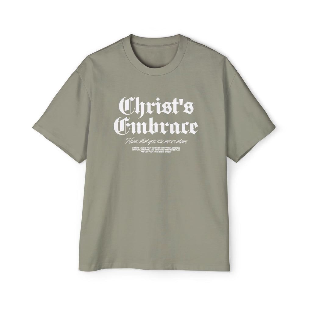 Christ's Embrace Men's Heavy Oversized Cotton T-Shirt