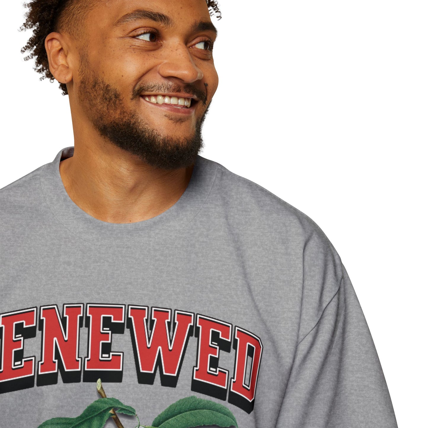 RENEWED IN SPIRIT Men's Heavy Oversized Cotton Tee