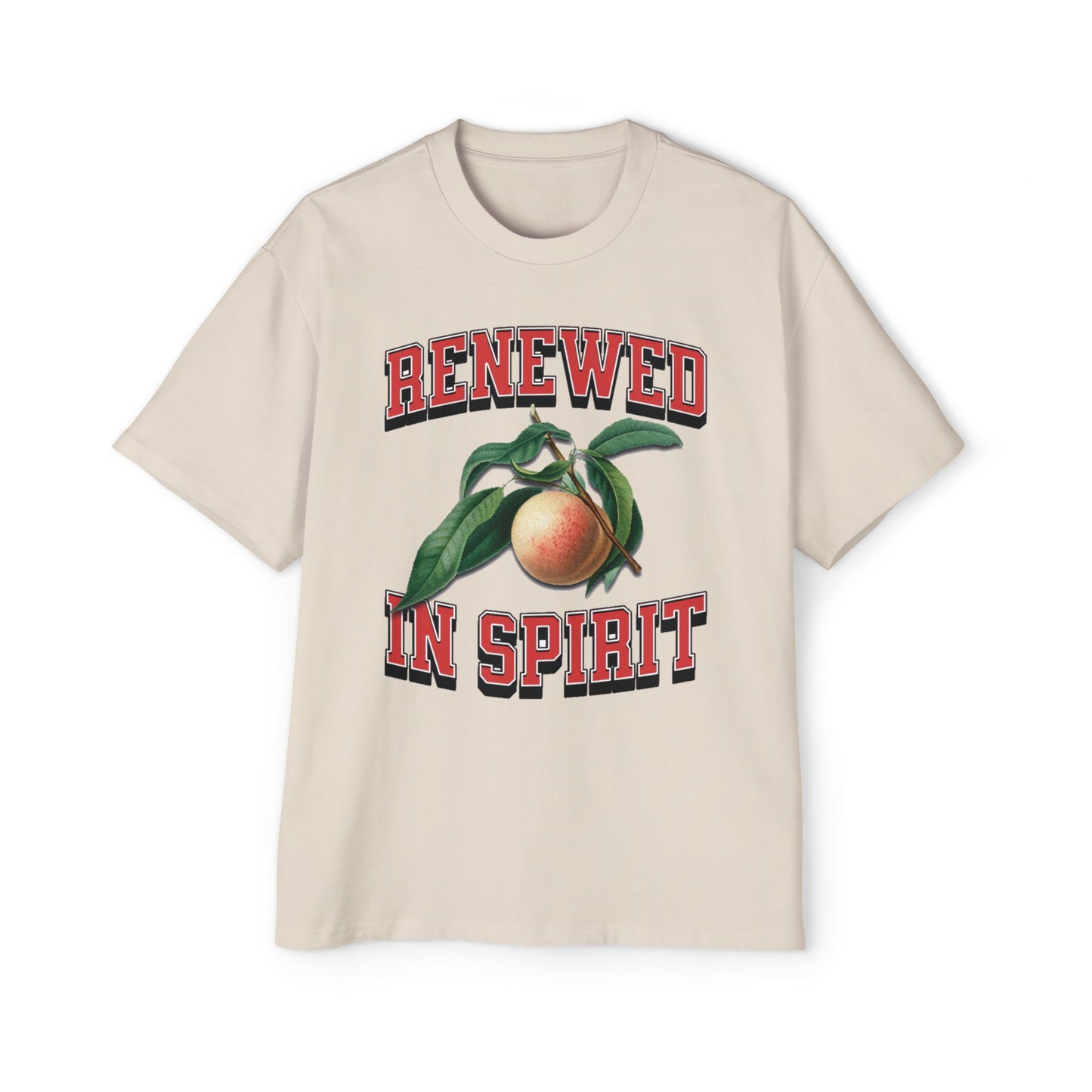 RENEWED IN SPIRIT Men's Heavy Oversized Cotton Tee