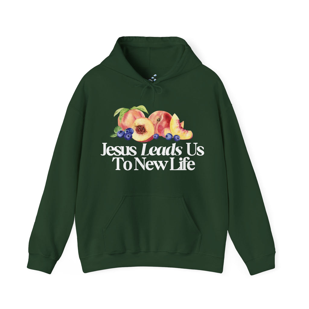 JESUS LEADS US TO NEW LIFE Unisex Heavy Blend Hoodie