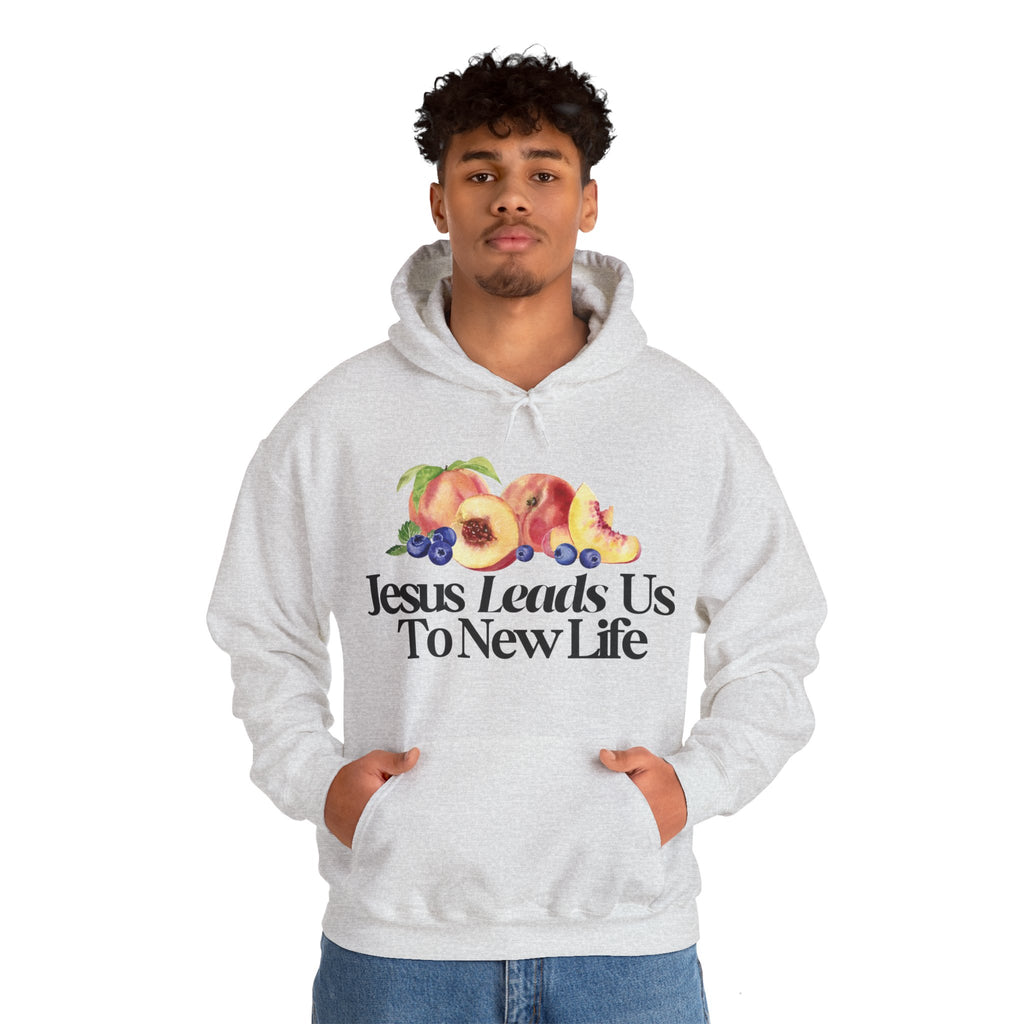 JESUS LEADS US TO NEW LIFE Unisex Heavy Blend Hoodie