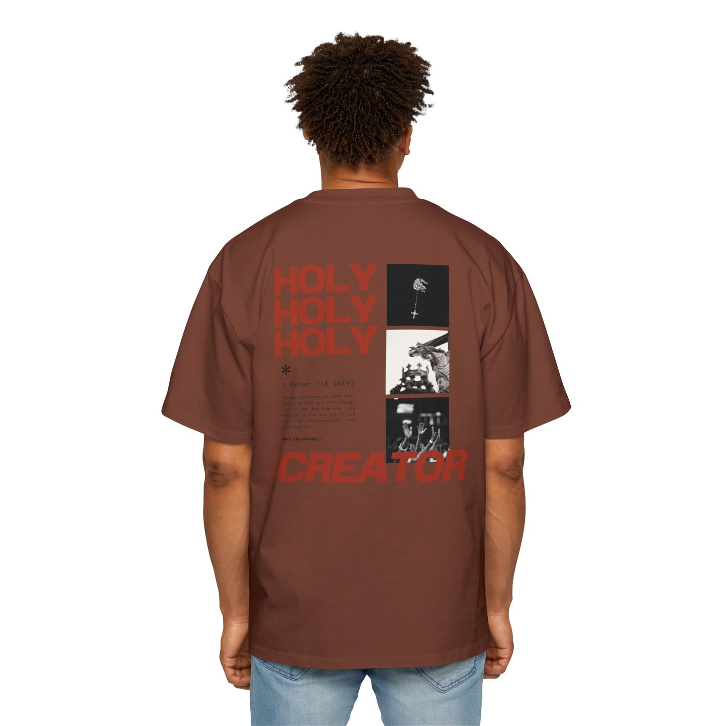 GOD PROVIDES Men's Heavy Oversized Cotton Tee