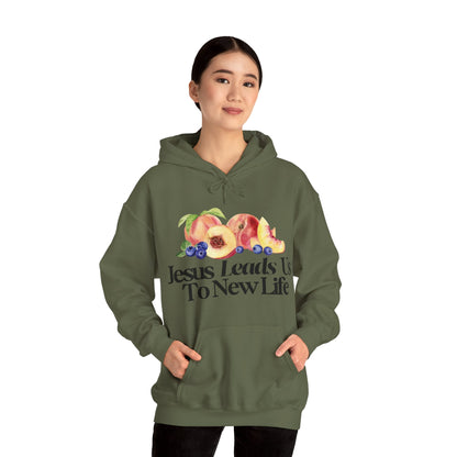 JESUS LEADS US TO NEW LIFE Unisex Heavy Blend Hoodie