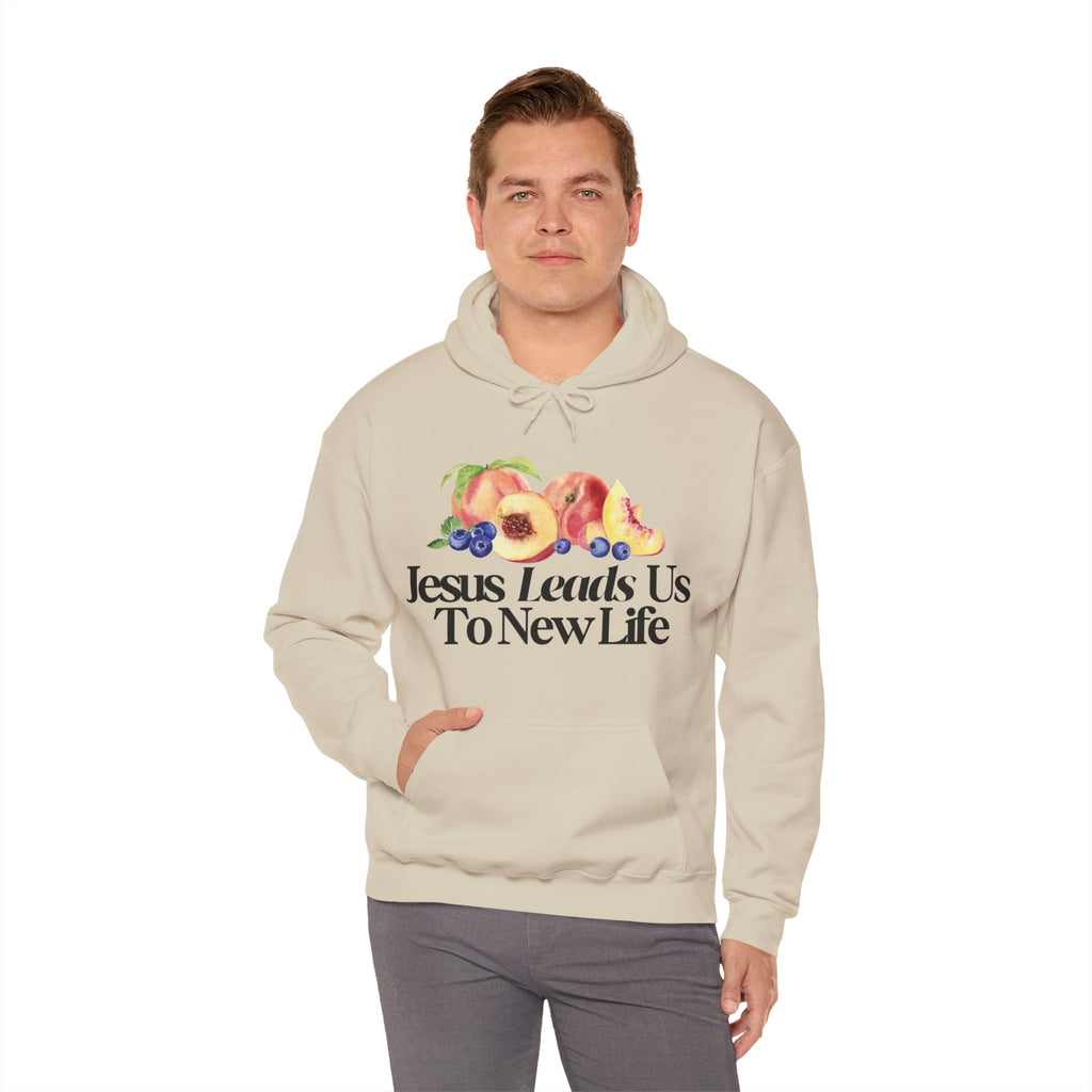 JESUS LEADS US TO NEW LIFE Unisex Heavy Blend Hoodie