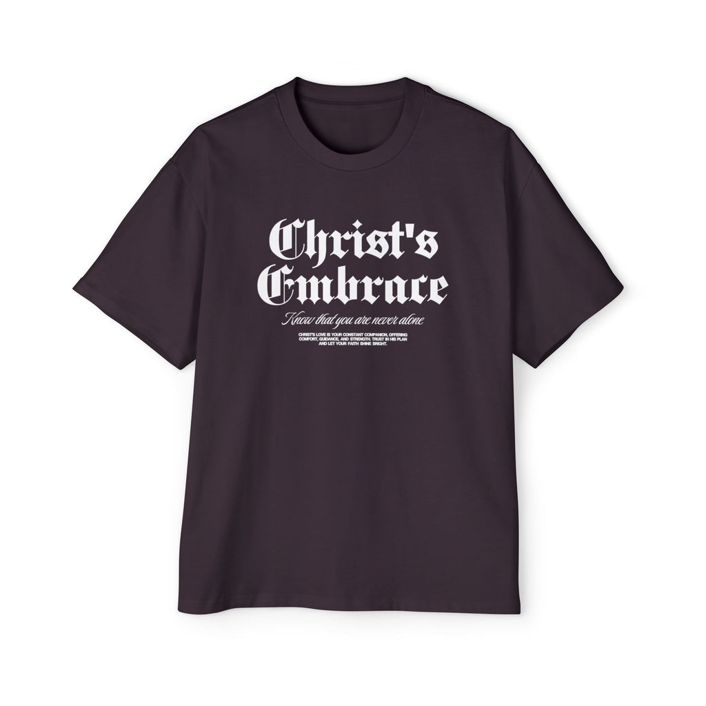 Christ's Embrace Men's Heavy Oversized Cotton T-Shirt