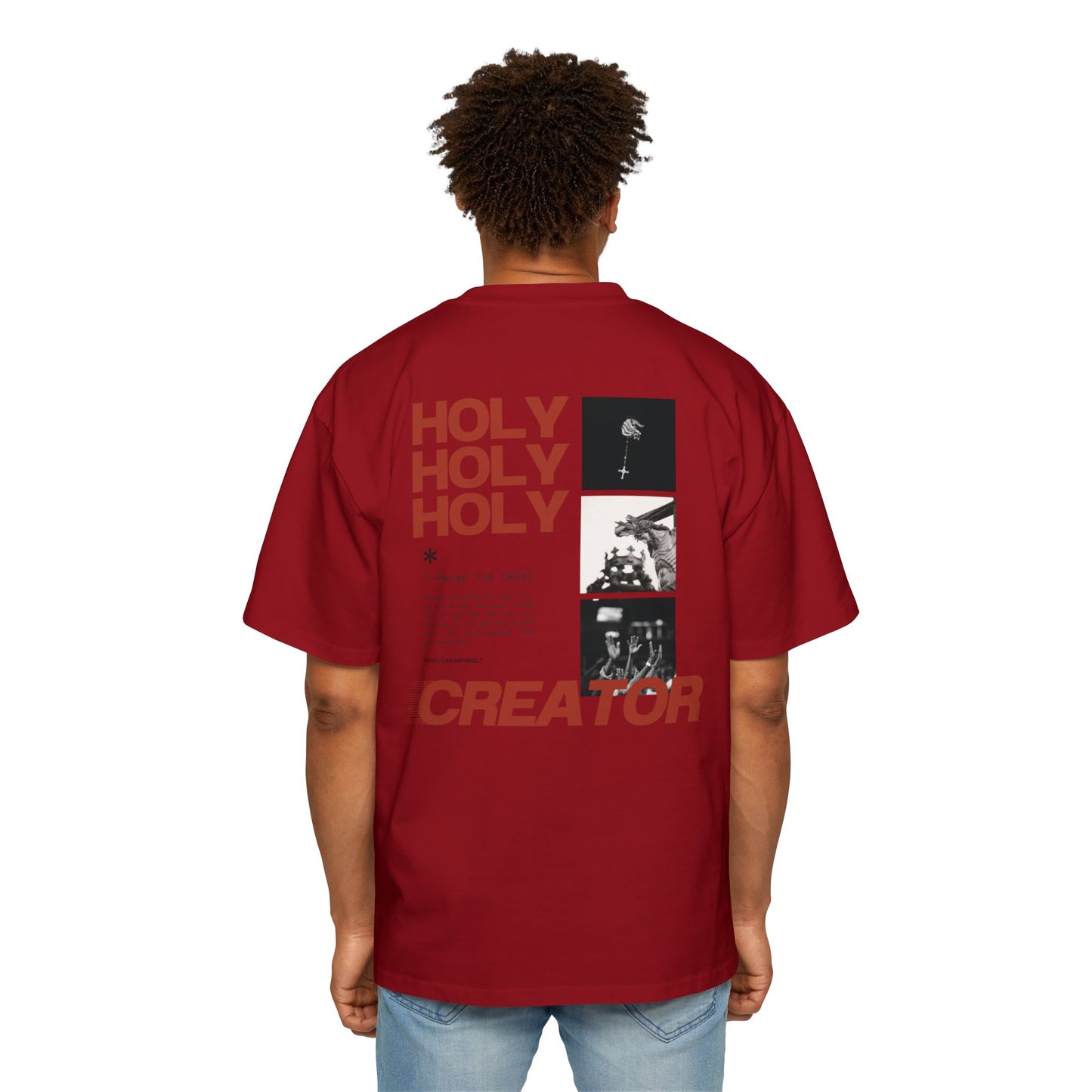 GOD PROVIDES Men's Heavy Oversized Cotton Tee