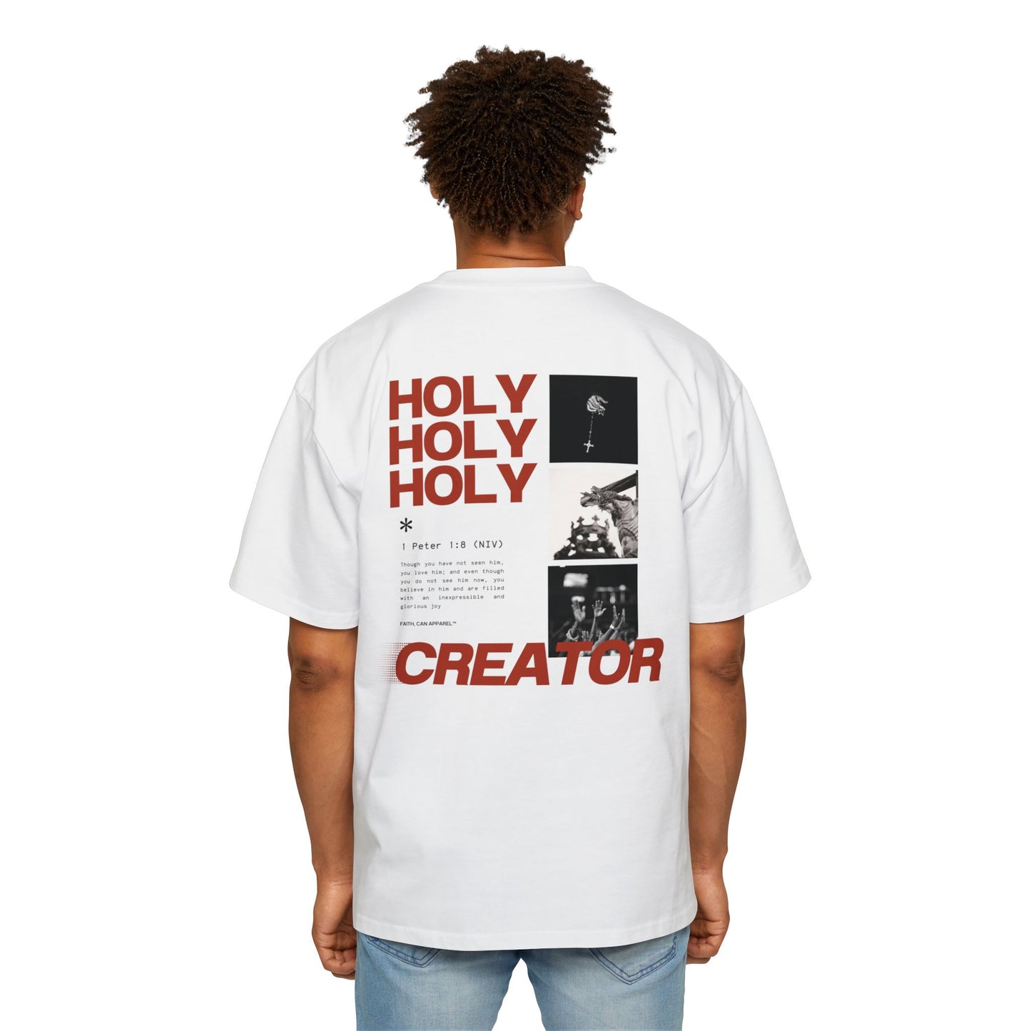 GOD PROVIDES Men's Heavy Oversized Cotton Tee