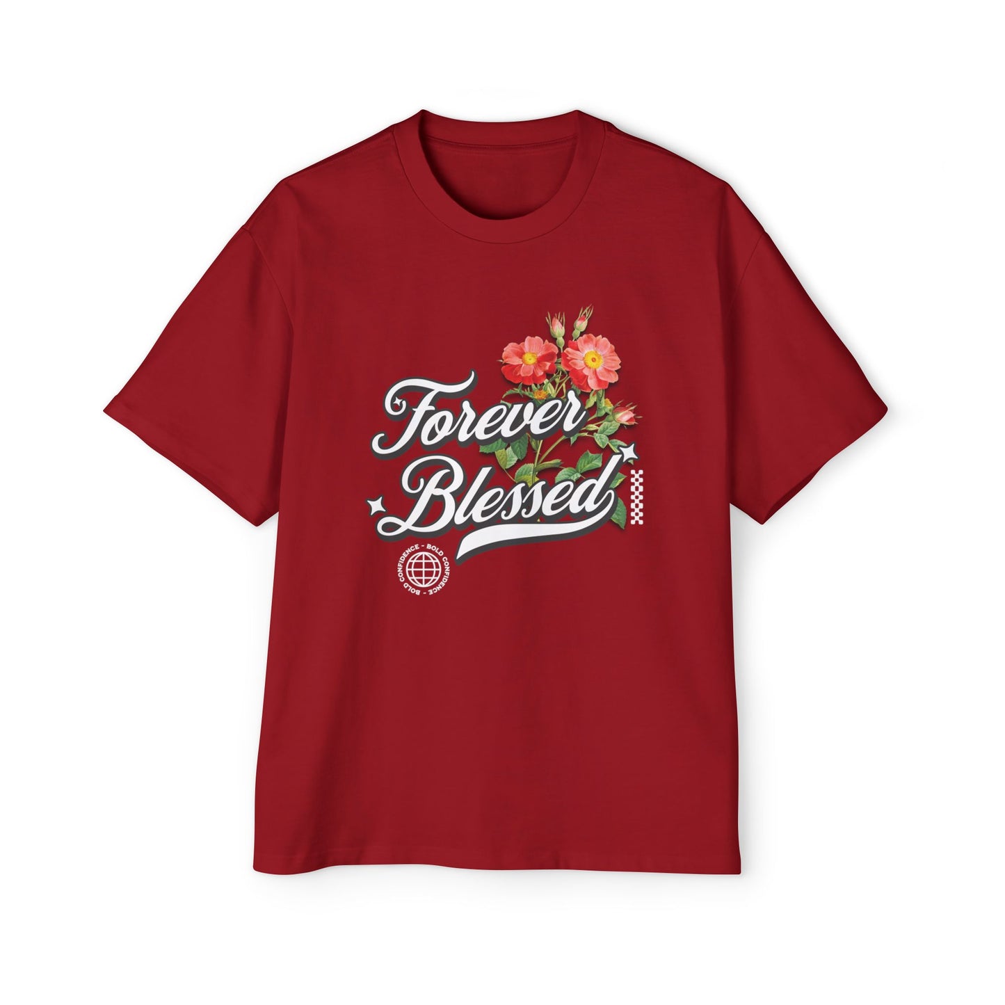 FOREVER BLESSED Men's Heavy Oversized Cotton Tee