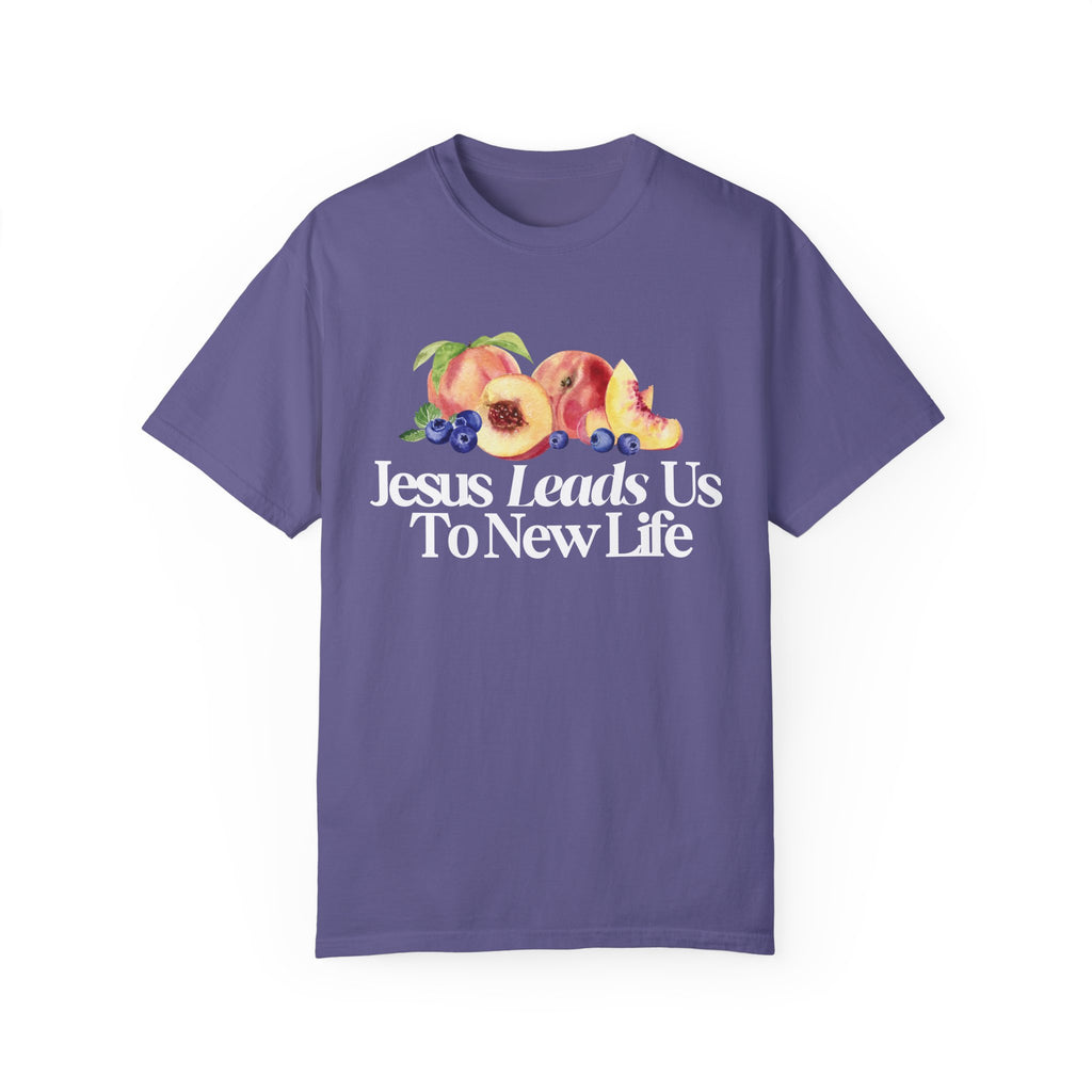 JESUS LEADS US TO NEW LIFE Women's Ring Spun Cotton T-Shirt