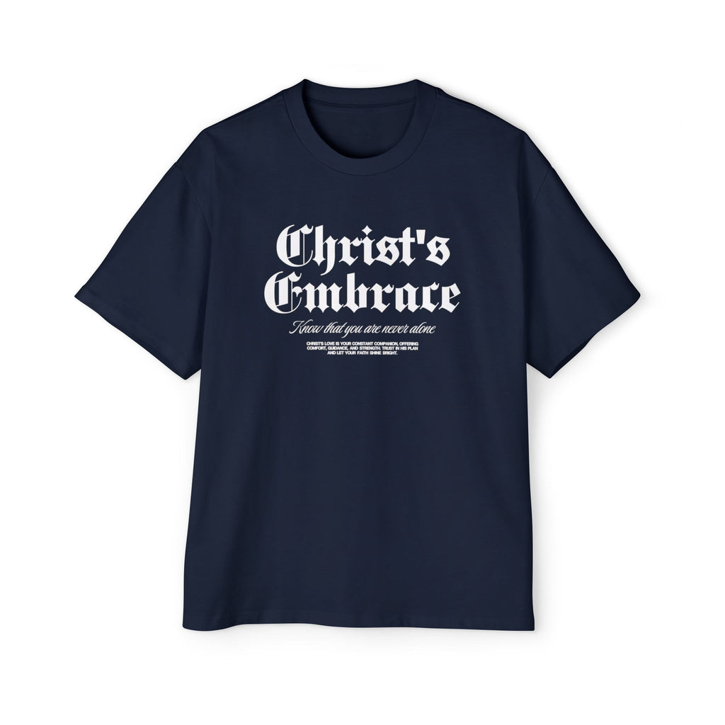 Christ's Embrace Men's Heavy Oversized Cotton T-Shirt