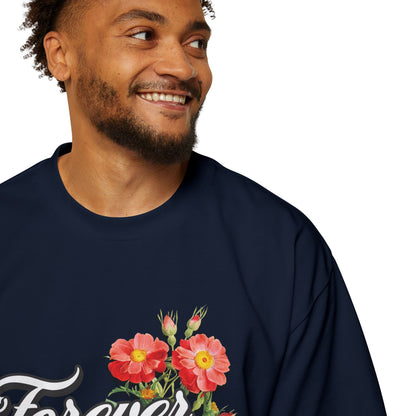 FOREVER BLESSED Men's Heavy Oversized Cotton Tee