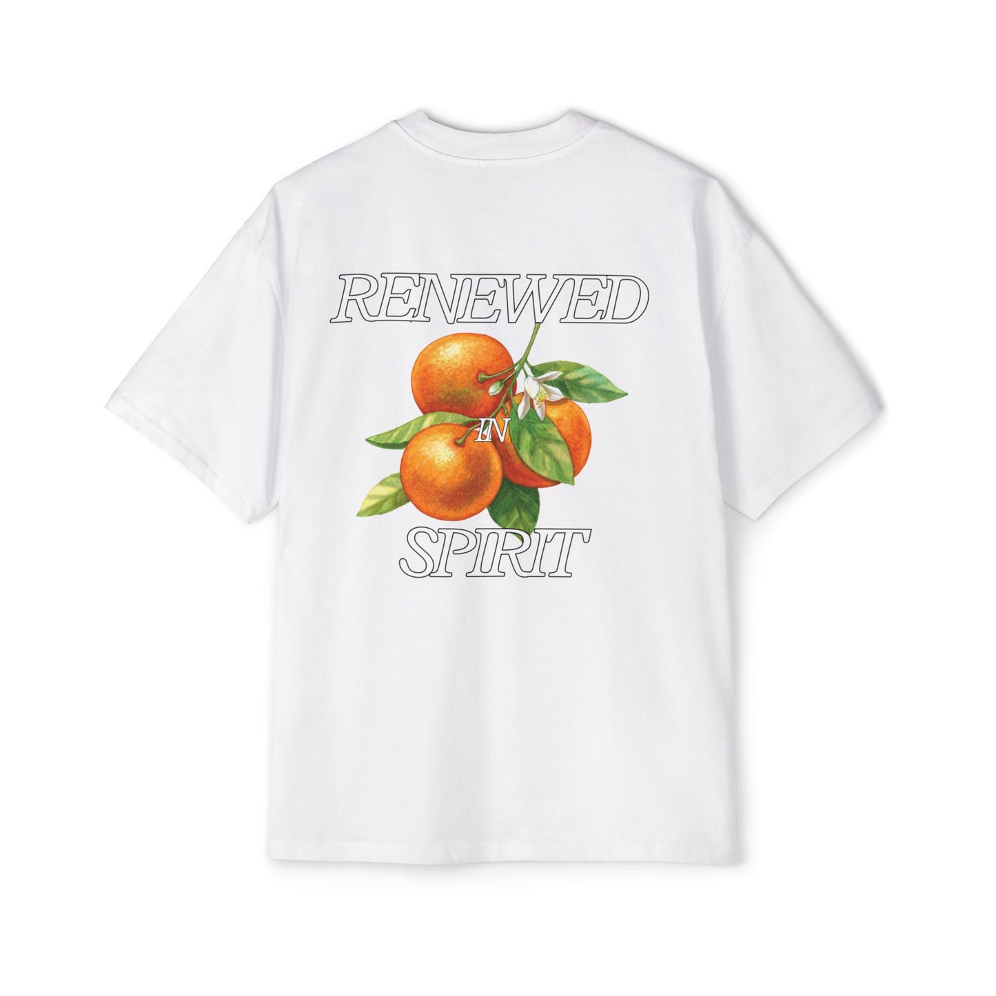 JESUS LEADS US TO NEW LIFE Men's Heavy Oversized Cotton Tee