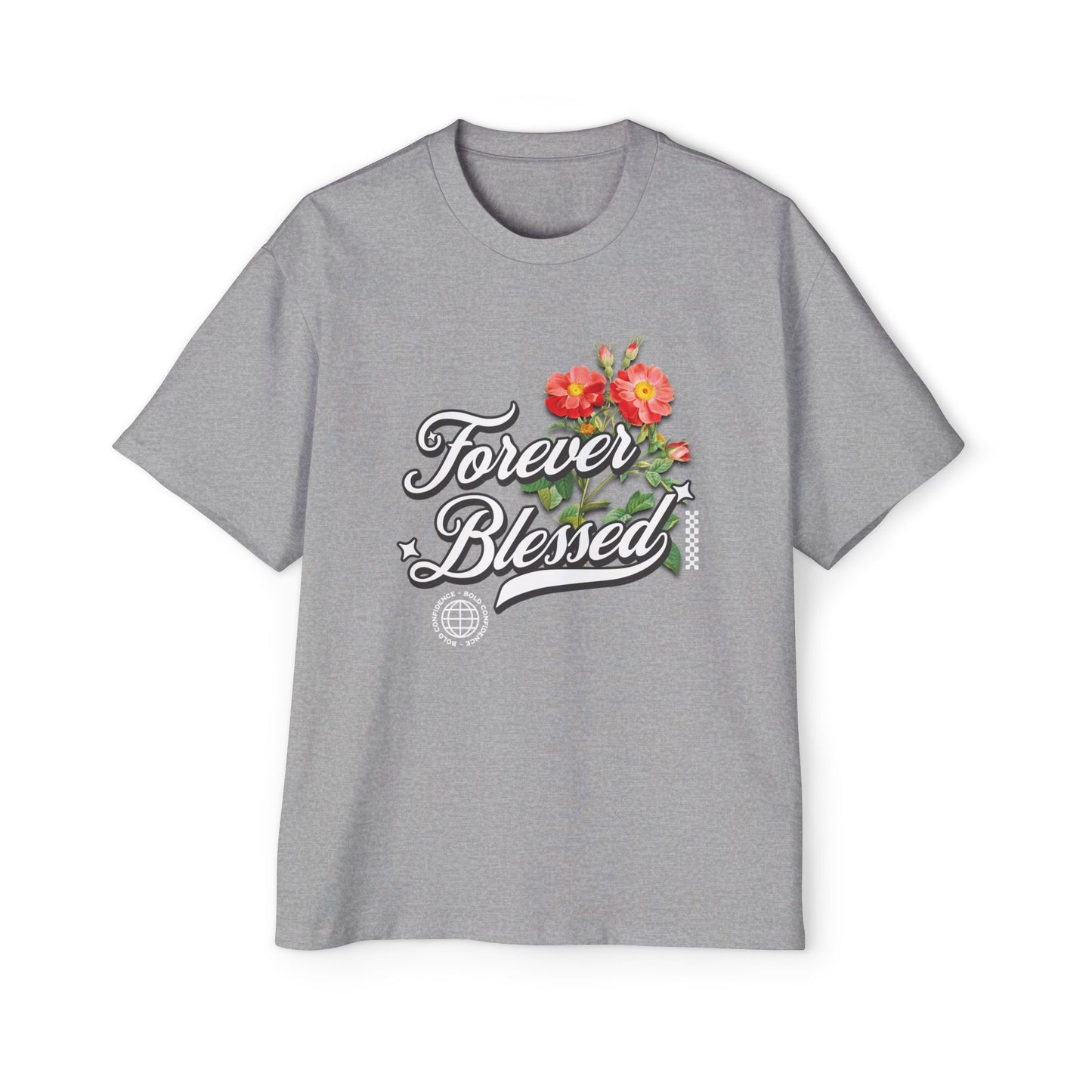 FOREVER BLESSED Men's Heavy Oversized Cotton Tee