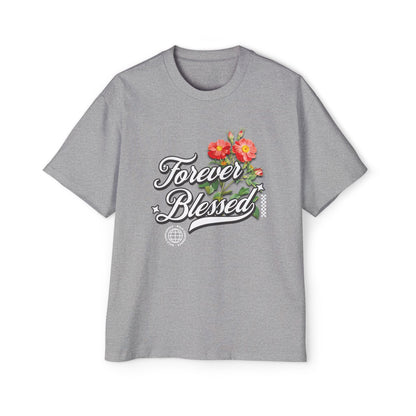 FOREVER BLESSED Men's Heavy Oversized Cotton Tee