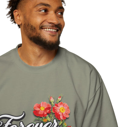 FOREVER BLESSED Men's Heavy Oversized Cotton Tee