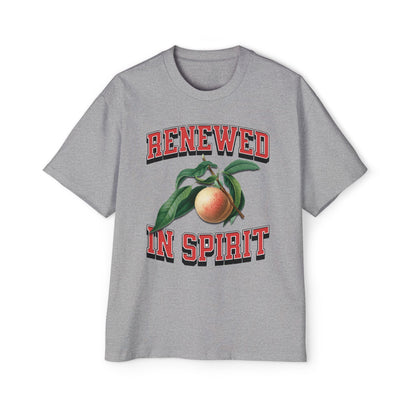 RENEWED IN SPIRIT Men's Heavy Oversized Cotton Tee