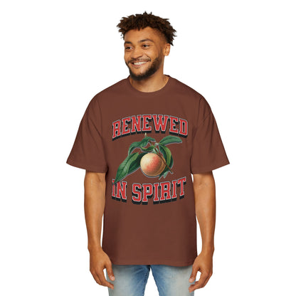 RENEWED IN SPIRIT Men's Heavy Oversized Cotton Tee