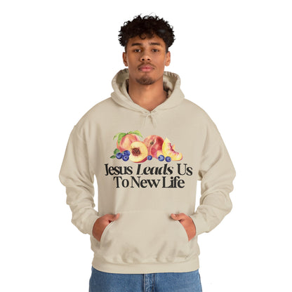 JESUS LEADS US TO NEW LIFE Unisex Heavy Blend Hoodie