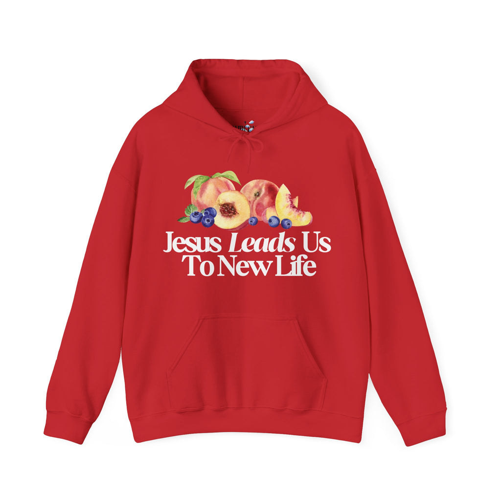 JESUS LEADS US TO NEW LIFE Unisex Heavy Blend Hoodie