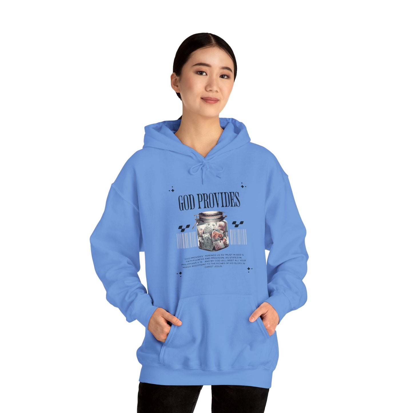 GOD PROVIDES Unisex Midweight Softstyle Fleece Hoodie