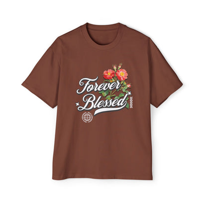 FOREVER BLESSED Men's Heavy Oversized Cotton Tee