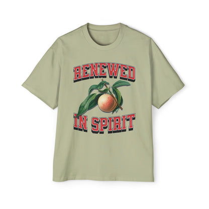 RENEWED IN SPIRIT Men's Heavy Oversized Cotton Tee