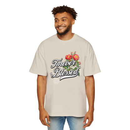 FOREVER BLESSED Men's Heavy Oversized Cotton Tee