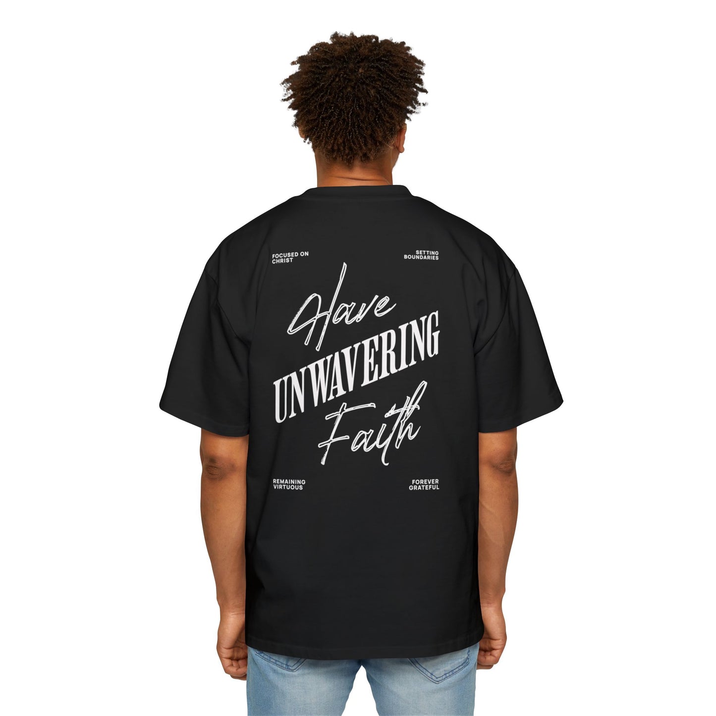 ARMED WITH FAITH Men's Heavy Oversized Cotton Tee