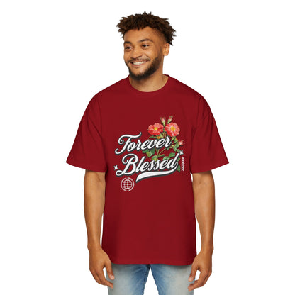 FOREVER BLESSED Men's Heavy Oversized Cotton Tee