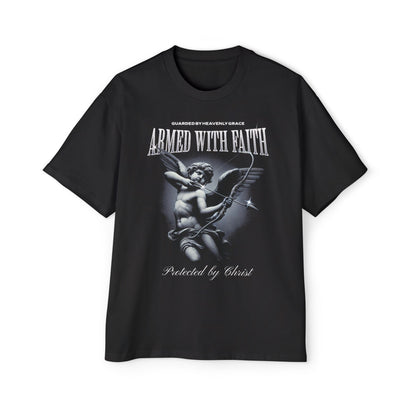 ARMED WITH FAITH Men's Heavy Oversized Cotton Tee