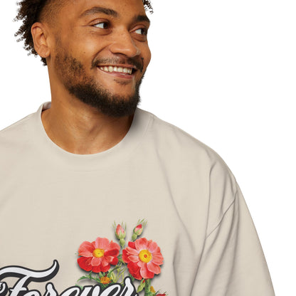 FOREVER BLESSED Men's Heavy Oversized Cotton Tee