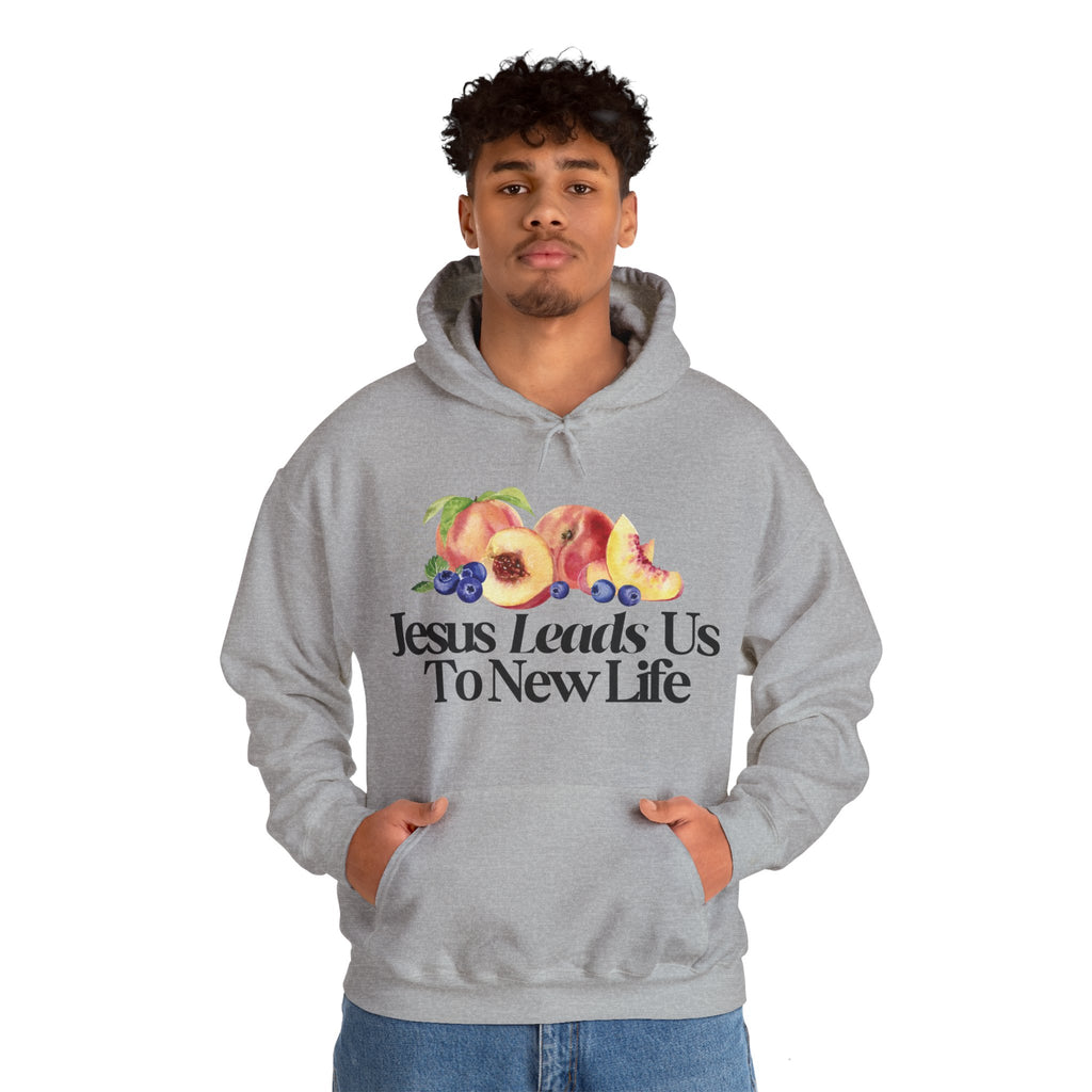 JESUS LEADS US TO NEW LIFE Unisex Heavy Blend Hoodie