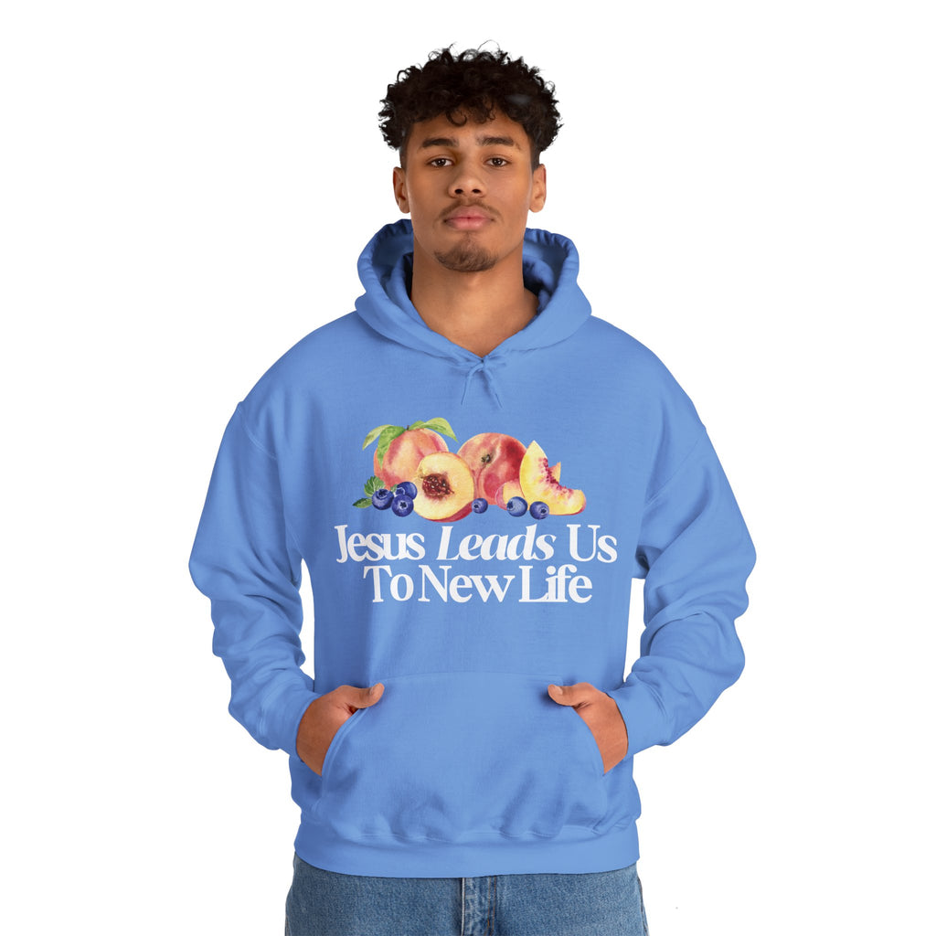 JESUS LEADS US TO NEW LIFE Unisex Heavy Blend Hoodie