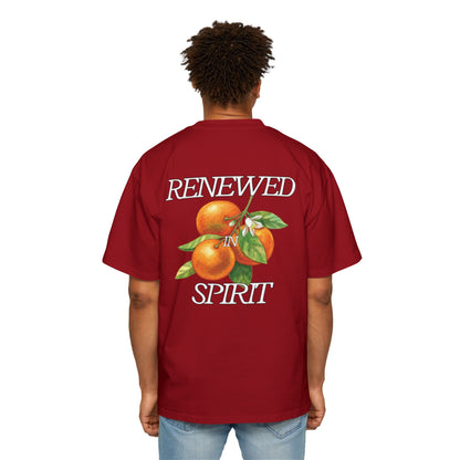 JESUS LEADS US TO NEW LIFE Men's Heavy Oversized Cotton Tee