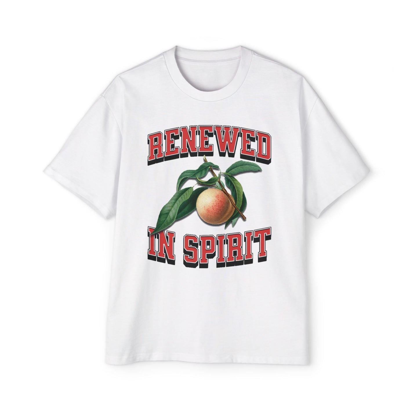 RENEWED IN SPIRIT Men's Heavy Oversized Cotton Tee