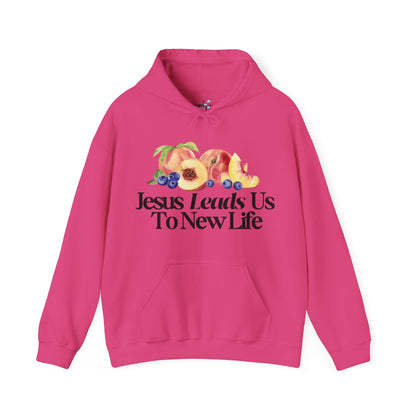 JESUS LEADS US TO NEW LIFE Unisex Heavy Blend Hoodie