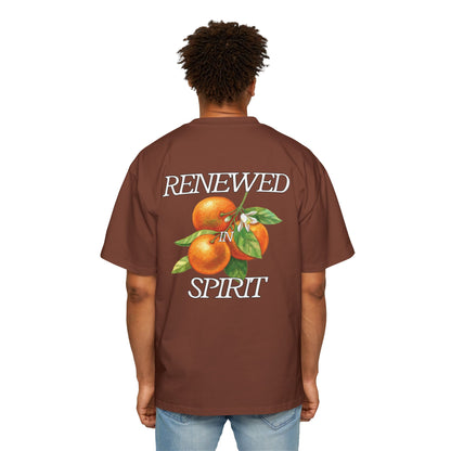 JESUS LEADS US TO NEW LIFE Men's Heavy Oversized Cotton Tee