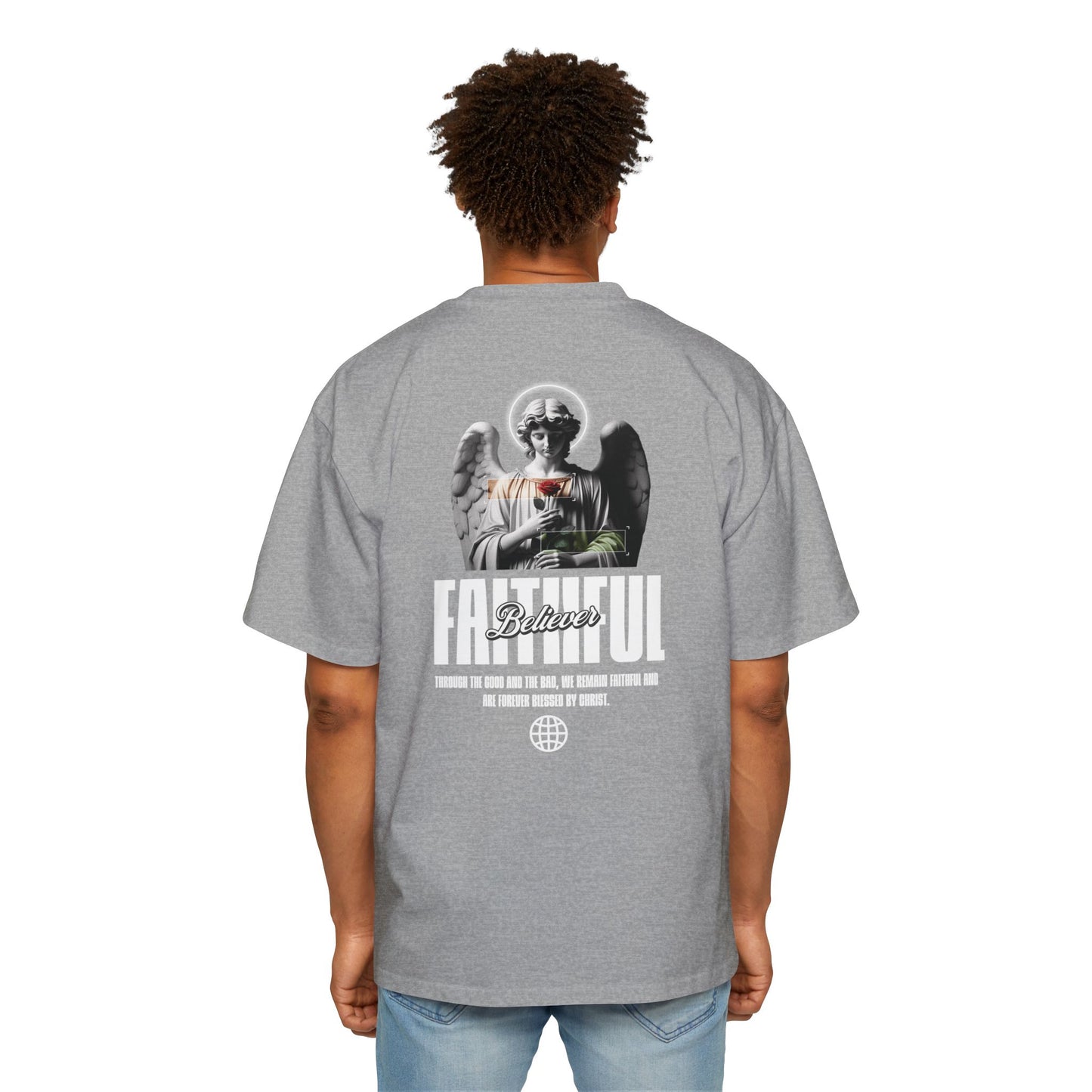 FOREVER BLESSED Men's Heavy Oversized Cotton Tee