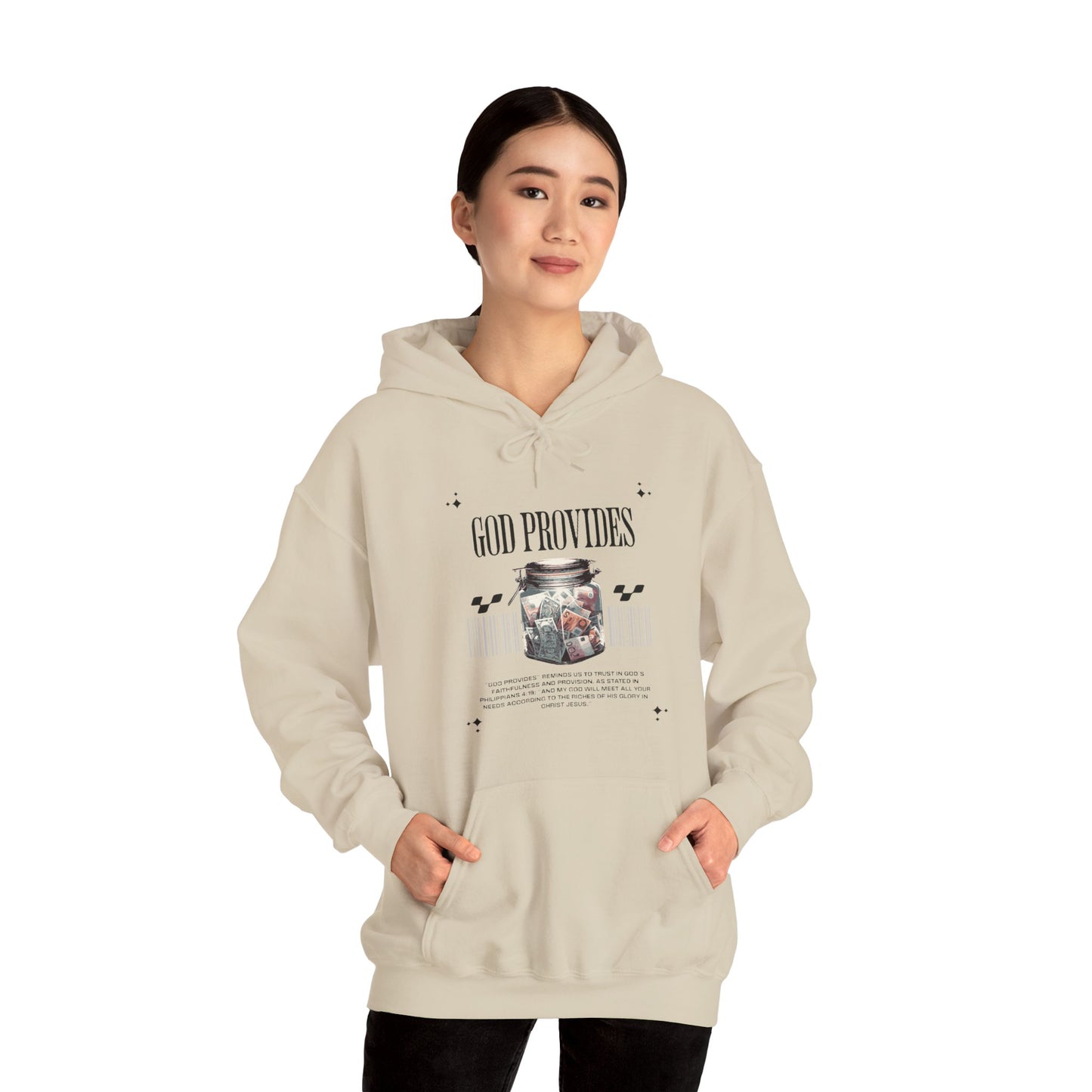 GOD PROVIDES Unisex Midweight Softstyle Fleece Hoodie