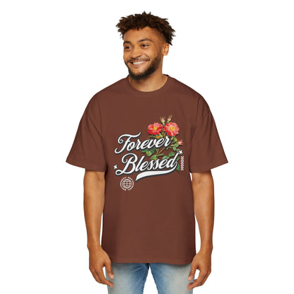 FOREVER BLESSED Men's Heavy Oversized Cotton Tee