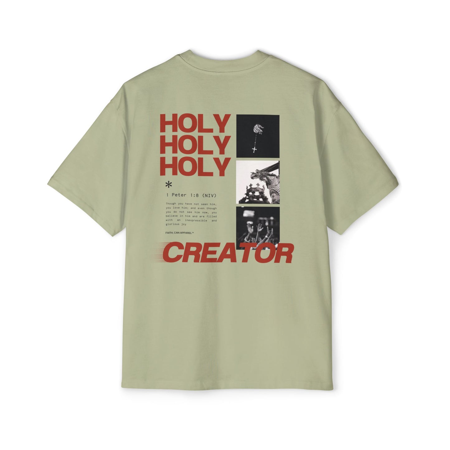 GOD PROVIDES Men's Heavy Oversized Cotton Tee