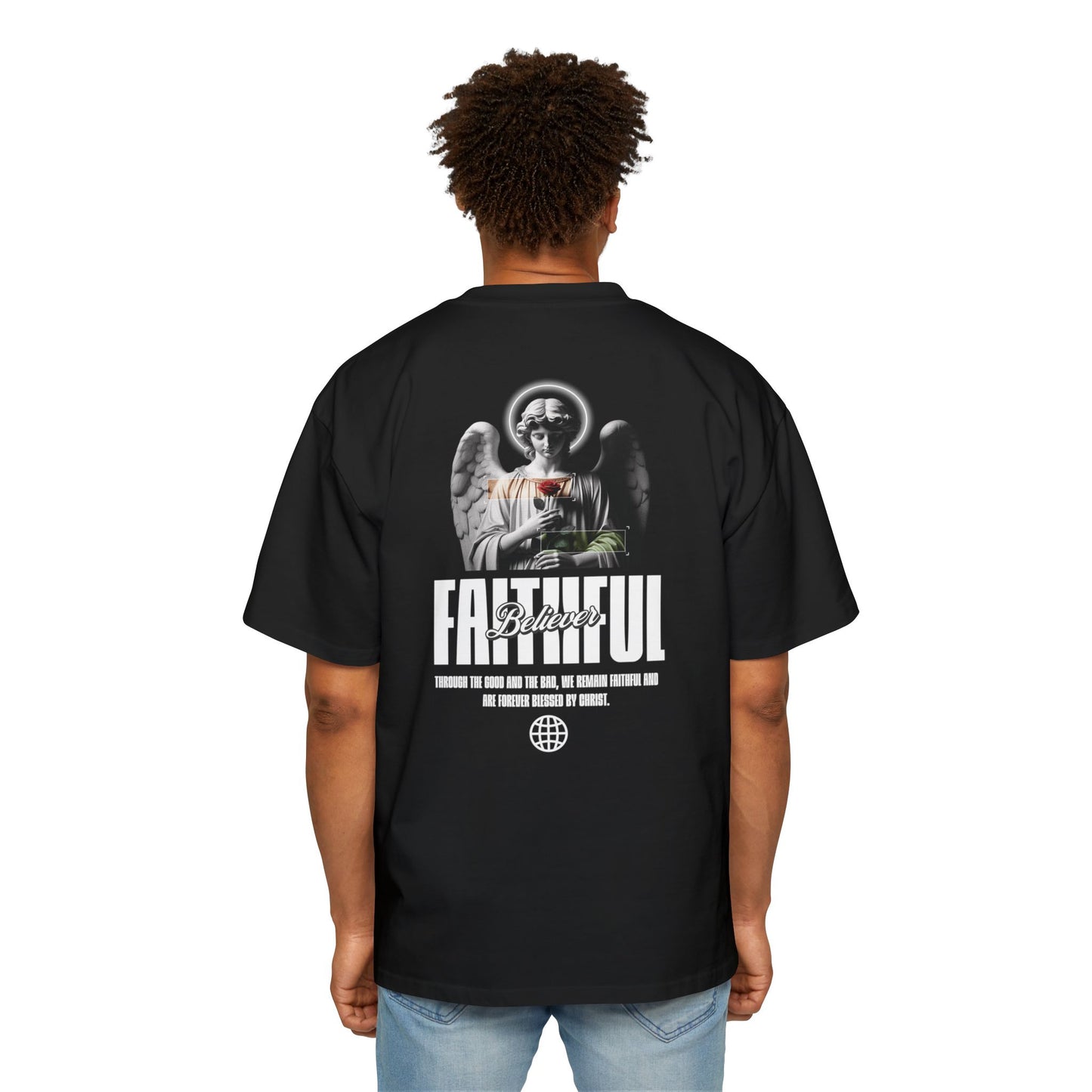 FOREVER BLESSED Men's Heavy Oversized Cotton Tee