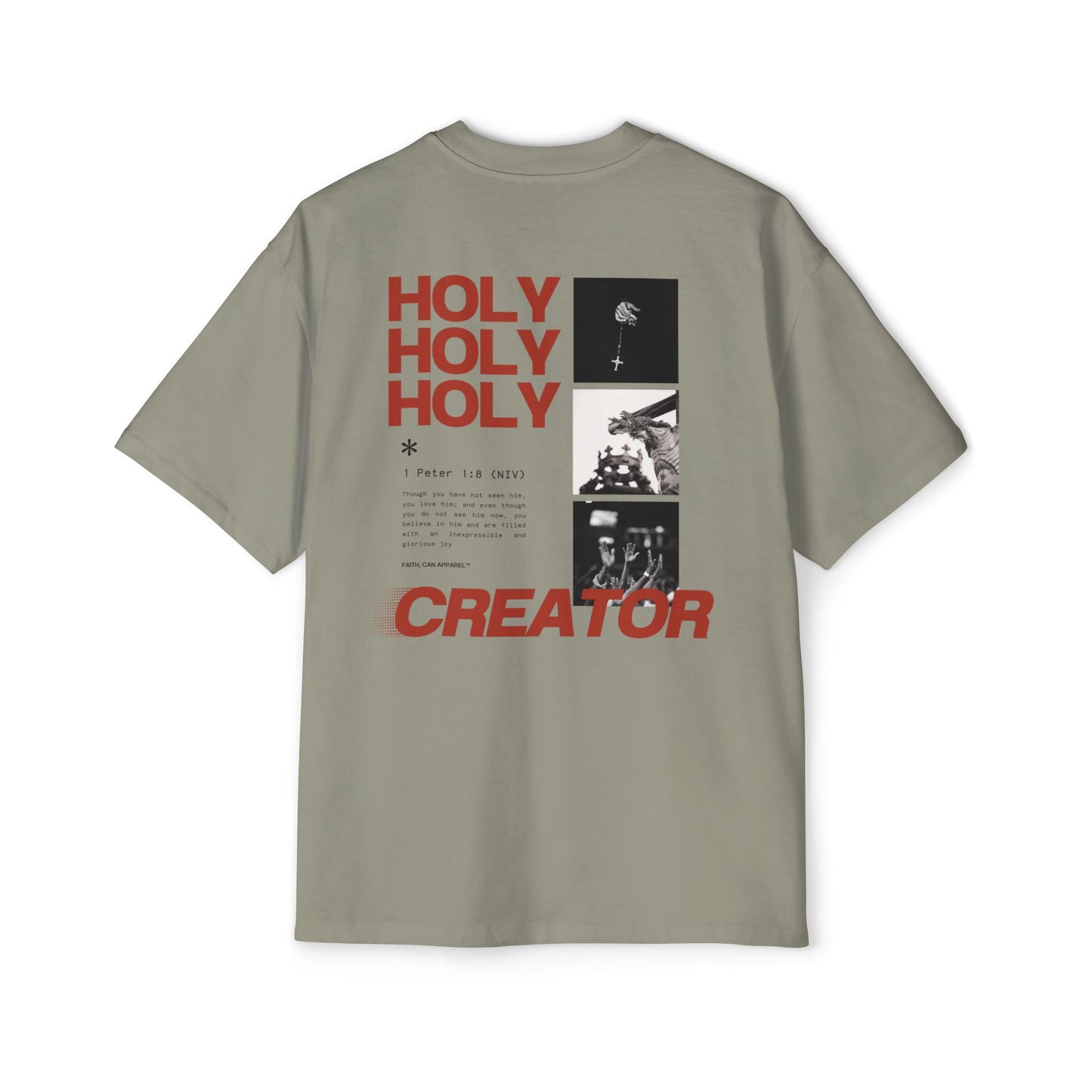 GOD PROVIDES Men's Heavy Oversized Cotton Tee